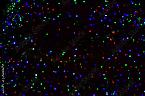 Colorful bokeh in the night light for background