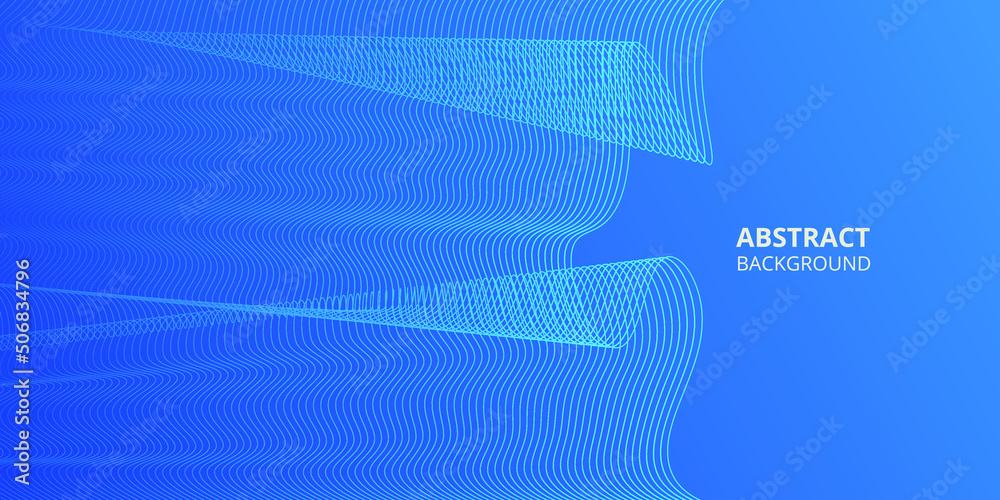 Modern abstract blue background with wavy lines design Stock Vector ...