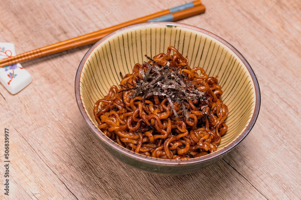 Jajangmyeon Korean instant noodles with black sauce Jajangmyeon Korean instant noodles with black sauce