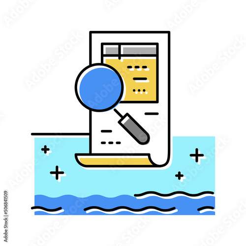 pool inspection services color icon vector illustration
