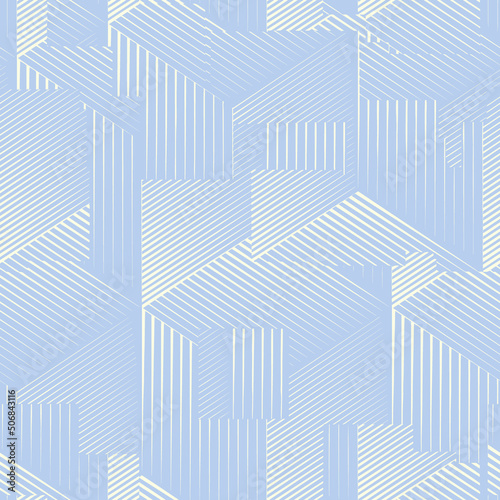 Pastel Lilac Optical Illusion Geometric Pattern