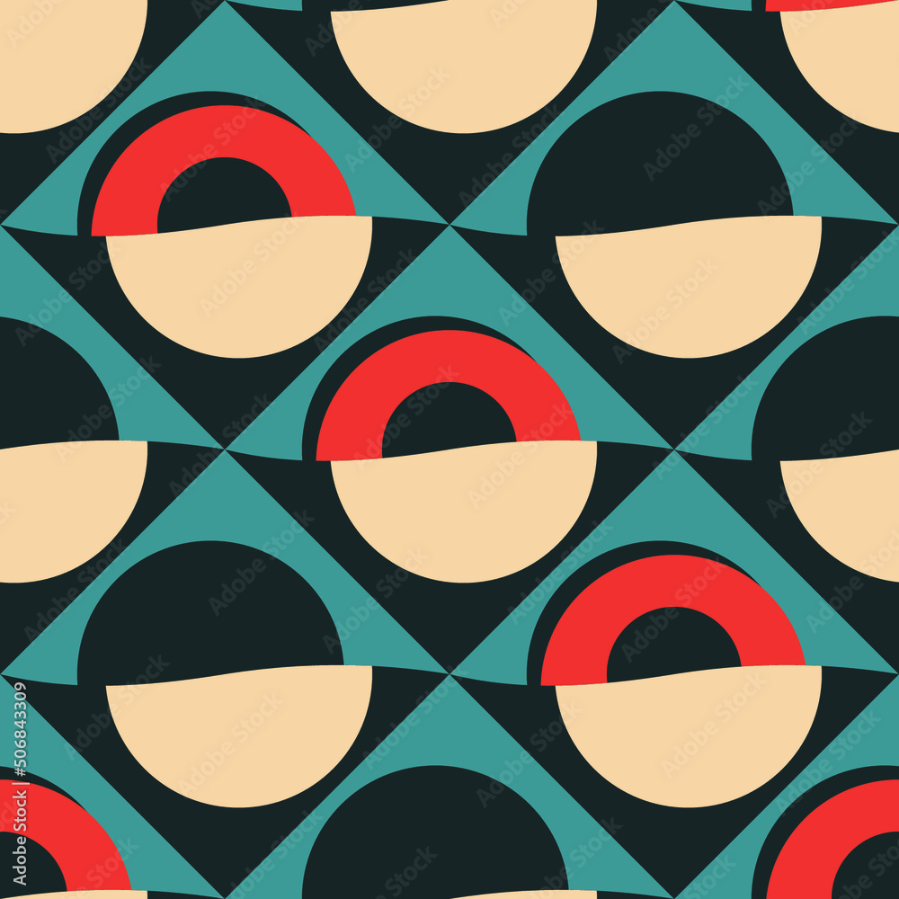 Retro Colored Optical Dots Pattern Retro Colored Optical Dots Pattern