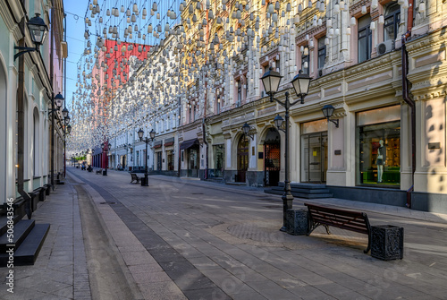 Obraz na plátně Stoleshnikov lane in Moscow, Russia