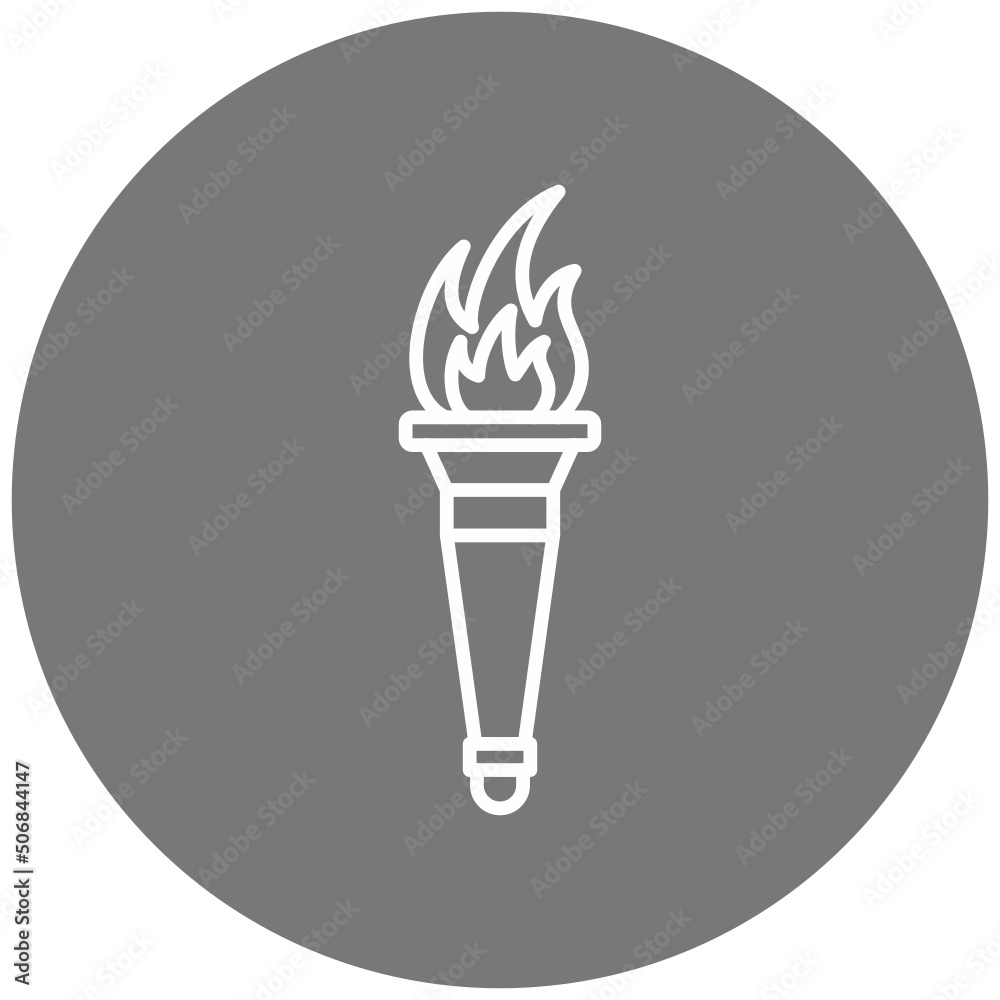 Flame Torch Icon Flame Torch Icon