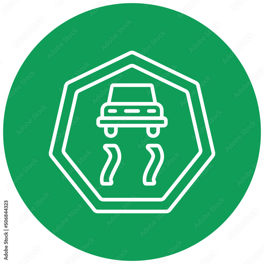 Slippery Road Icon