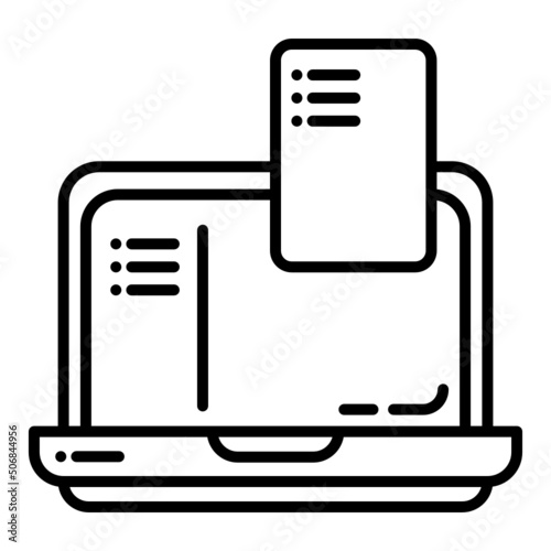 catalog icon on laptop