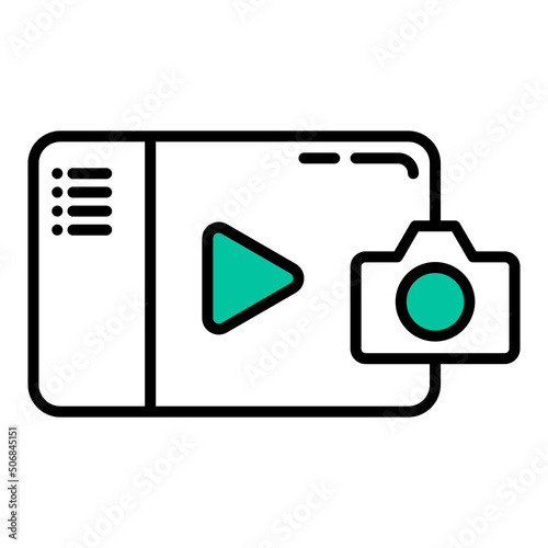 documentary and camera icon