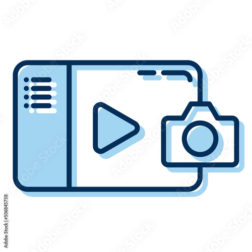 documentary and camera icon
