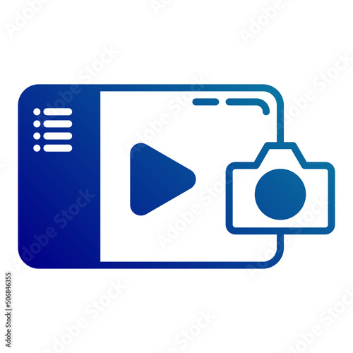 documentary and camera icon