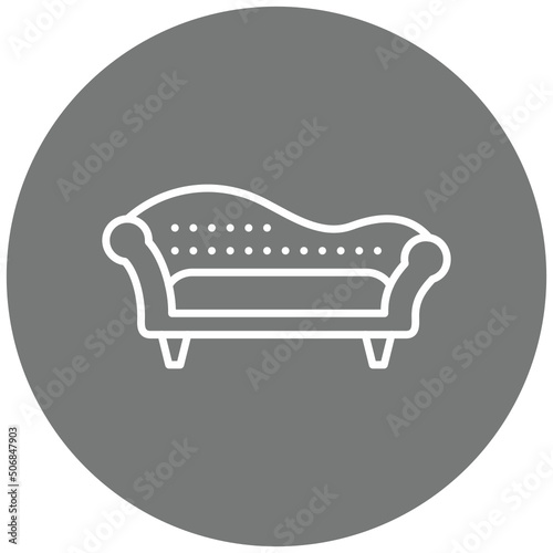 Chaise Lounge Sofa Icon