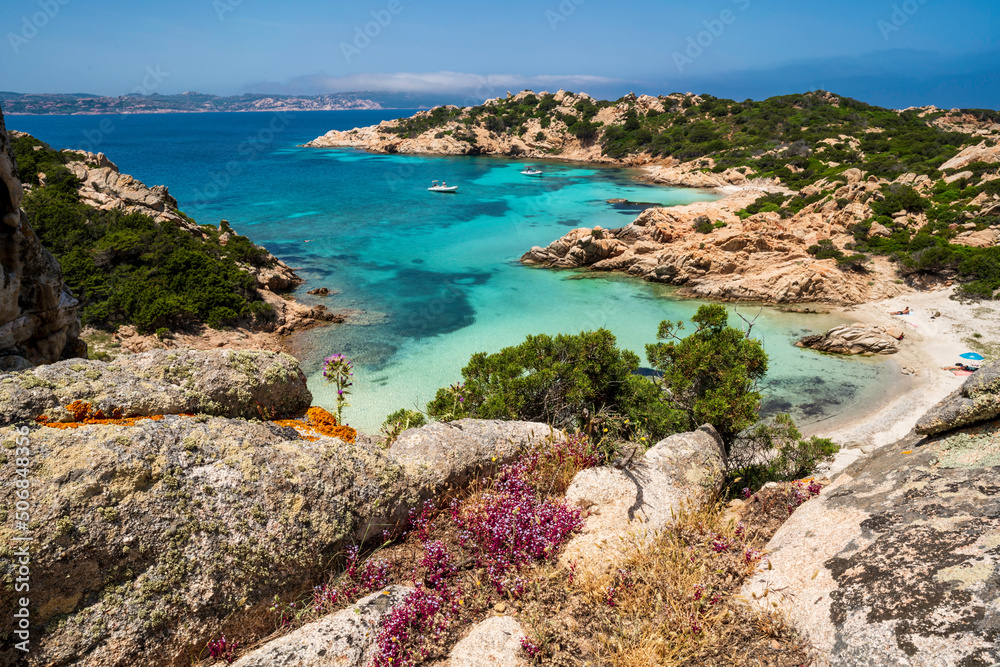 Panoramic View Of Cala Napoletana On The Island Of Caprera Located In Panoramic View Of Cala Napoletana On The Island Of Caprera Located In