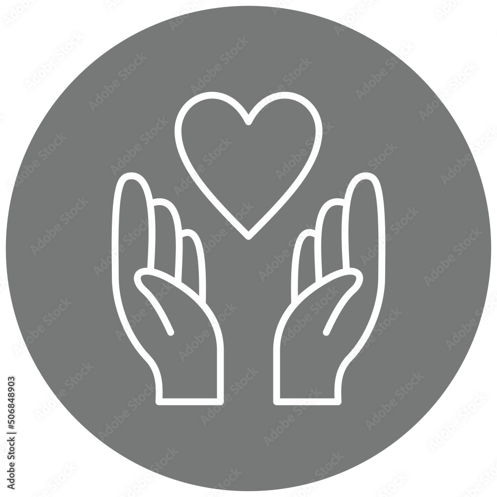 Hand With Heart Icon Hand With Heart Icon
