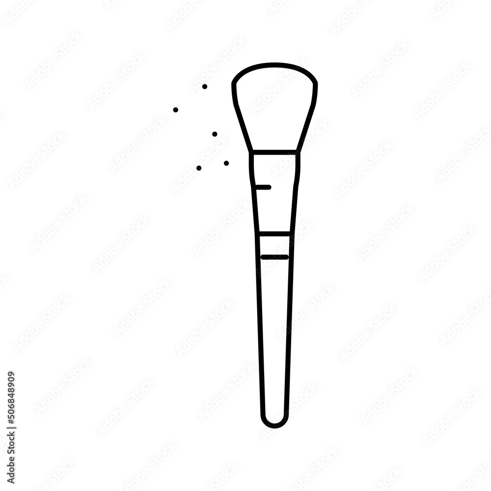 brush accessory line icon vector illustration brush accessory line icon vector illustration