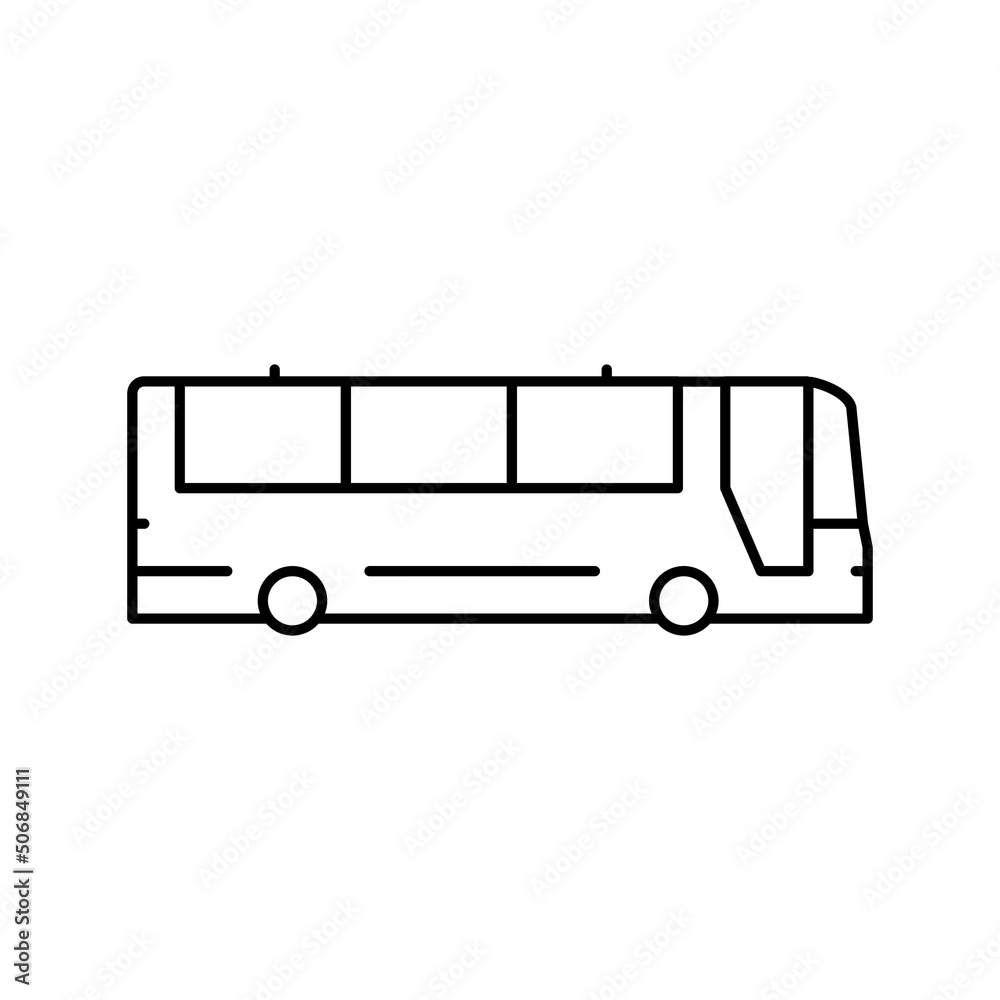 bus transport line icon vector illustration