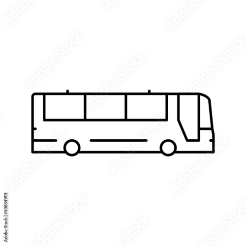 bus transport line icon vector illustration