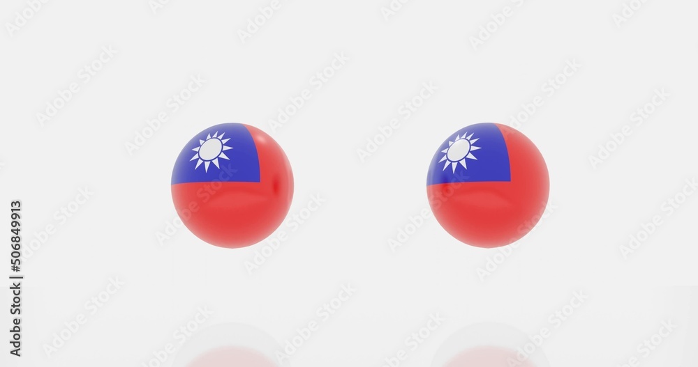 Naklejka premium Repulic of China or taiwan countries flag icon or symbols