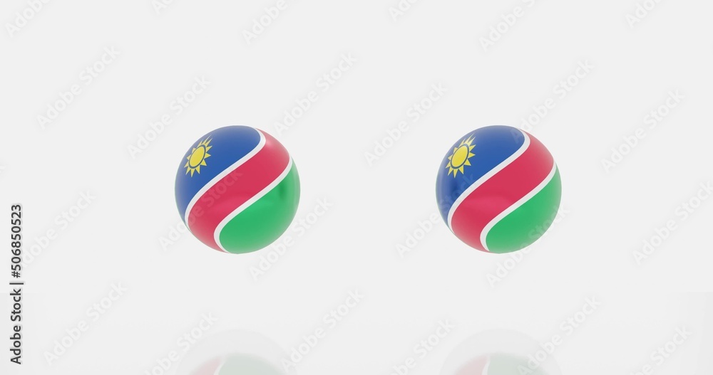 Naklejka premium Namibia flag icon or symbols