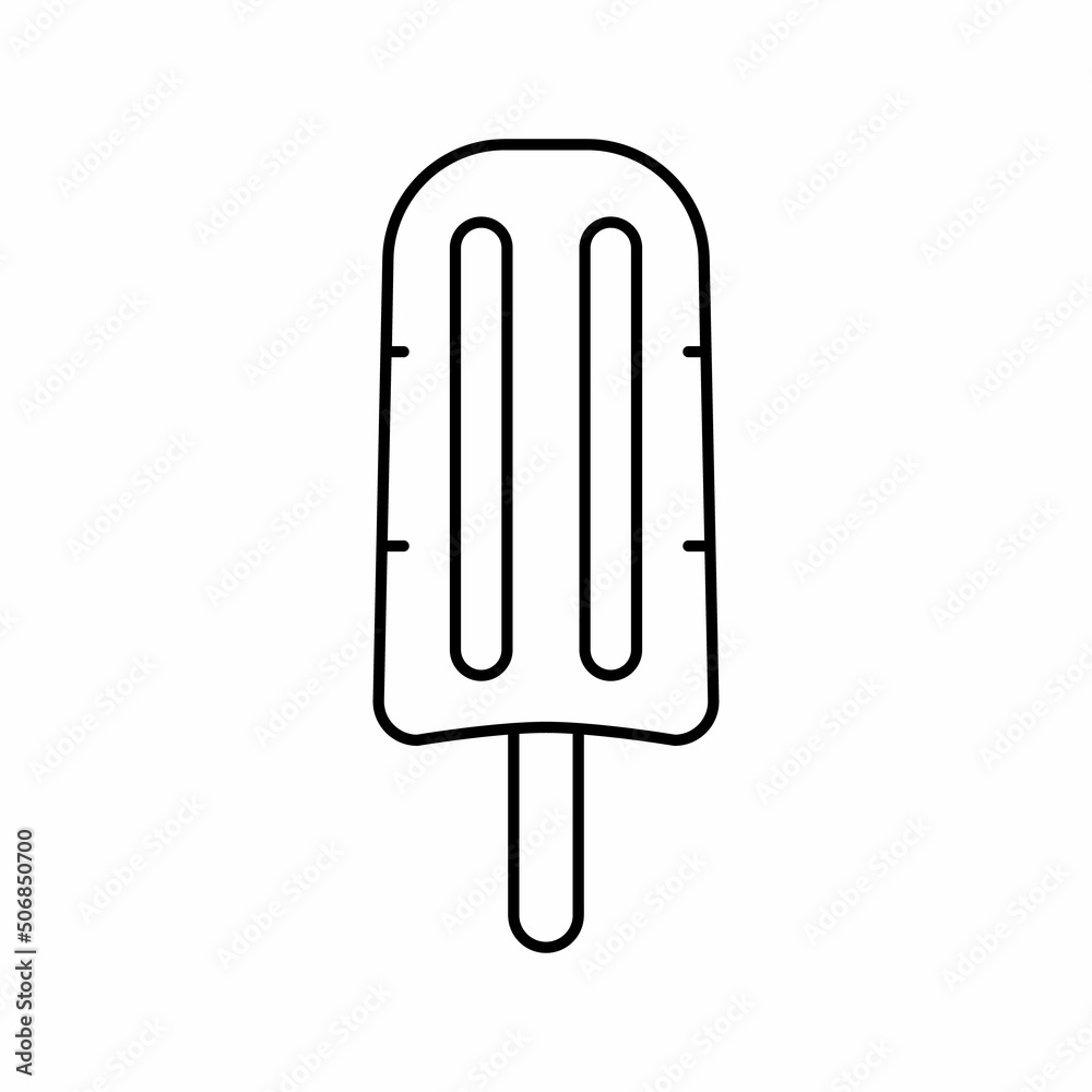 frozen ice cream line icon vector illustration frozen ice cream line icon vector illustration