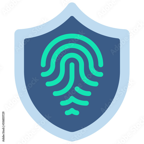 Biometrics Shield Icon