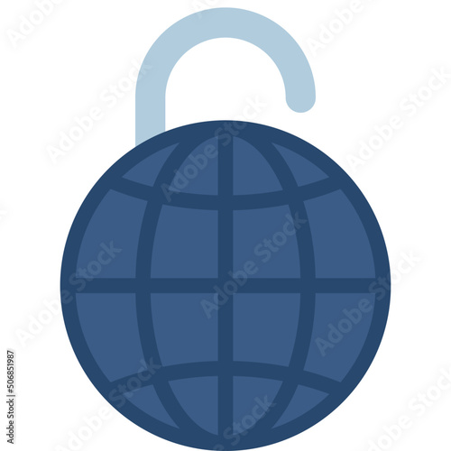 Broken Internet Security Icon