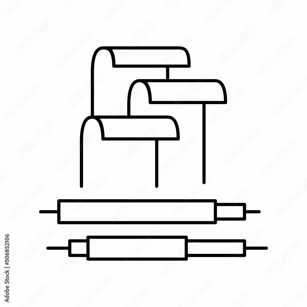 polybutadiene elastomer line icon vector illustration polybutadiene elastomer line icon vector illustration