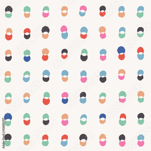 Abstract stylish minimalistic pattern with color dots