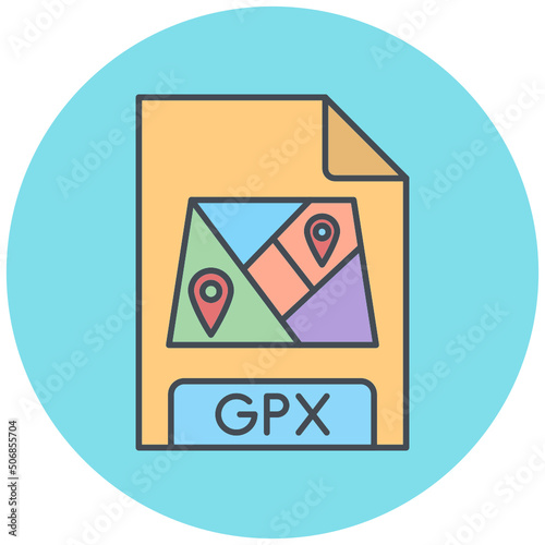 GPX File Format Icon Design