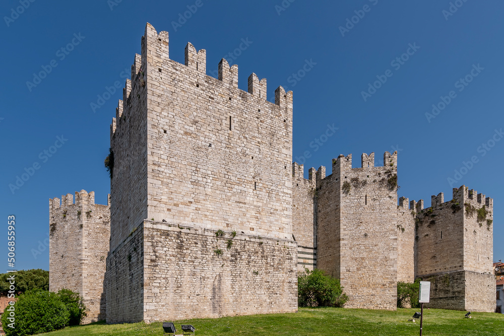 The ancient Emperor's Castle in the historic center of Prato, Italy