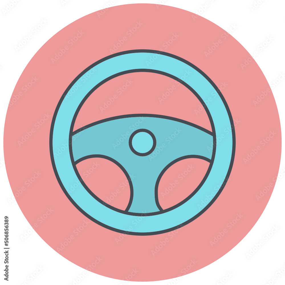 Obraz premium Steering Wheel Icon Design