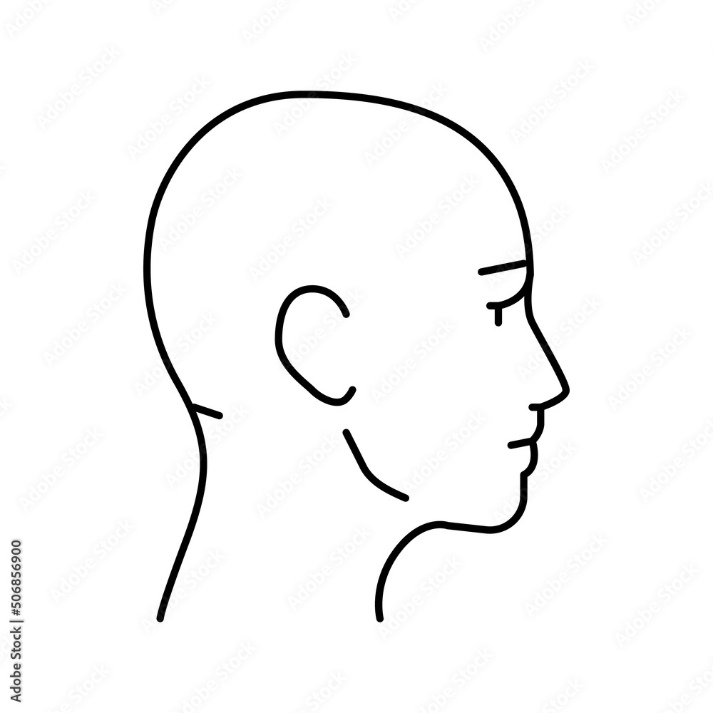 head human line icon vector illustration head human line icon vector illustration