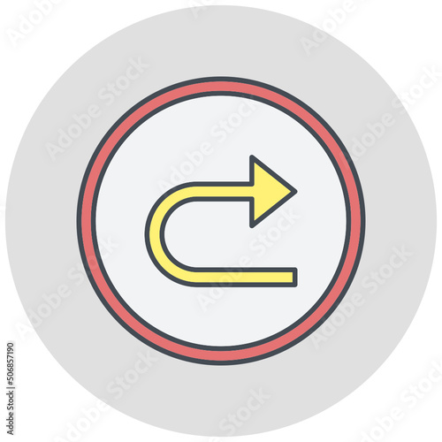Free Download Turn Right Icon Design - GFXLoad
