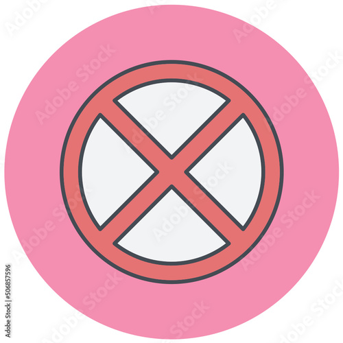 No Stopping Icon Design