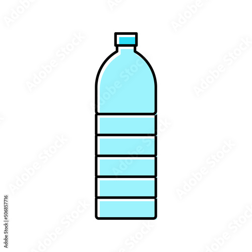 bottle plastic color icon vector illustration