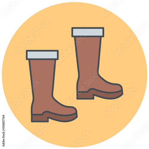 Fishing Boots Icon Design