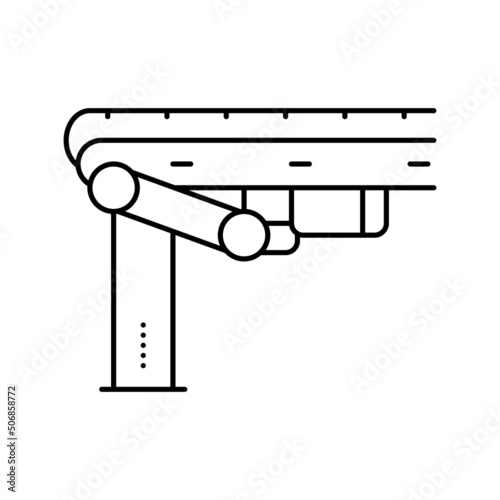conveyor belt line icon vector illustration
