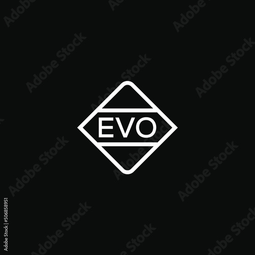 EVO letter design for logo and icon.EVO monogram logo.vector illustration with black background.	
 photo