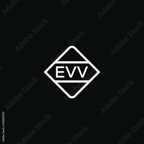 EVV letter design for logo and icon.EVV monogram logo.vector illustration with black background.	
 photo