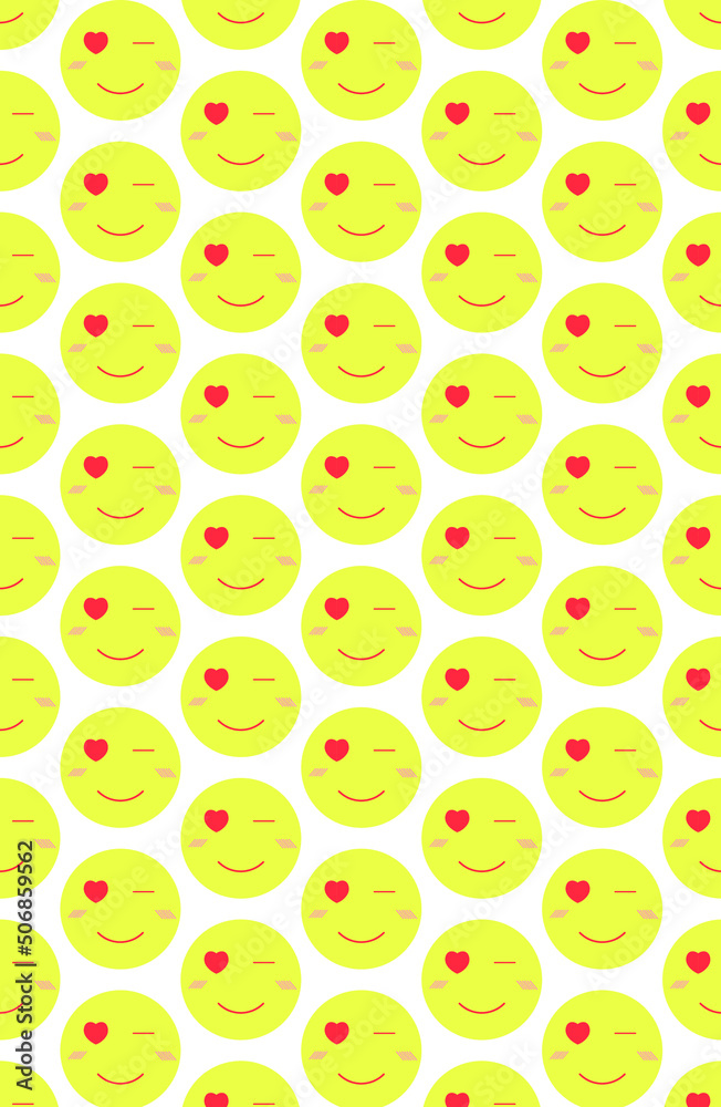 Smiley faces express happiness and fall in love Smiley faces express happiness and fall in love