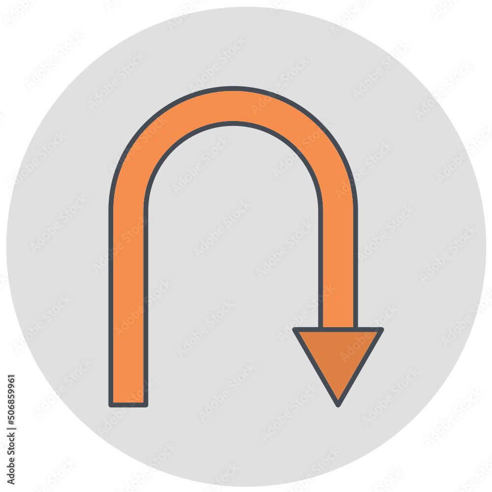 U Turn Icon Design U Turn Icon Design