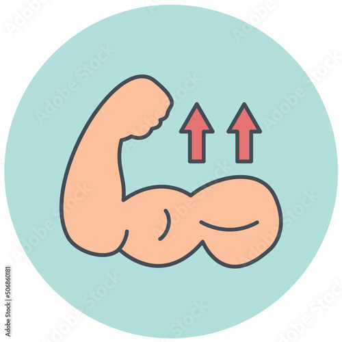 Bicep Grow Icon Design