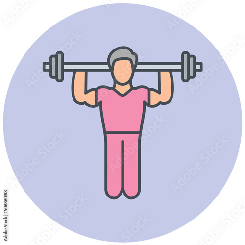 Shoulder Exercise Icon Design