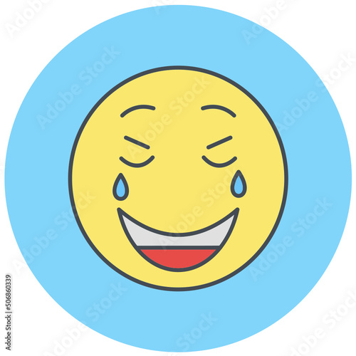 Laugh Emoji Icon Design