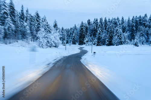 Winter Difficult Road Conditions Speed