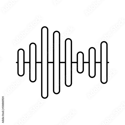 sound equalizer line icon vector illustration