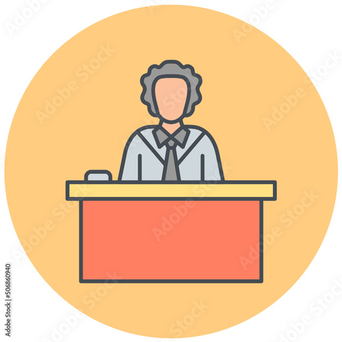 Court Room Icon Design