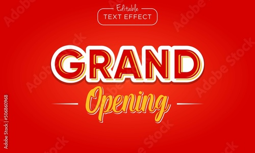 Grand opening editable text effect
