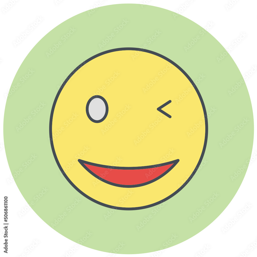 Wink Emoji Icon Design Wink Emoji Icon Design