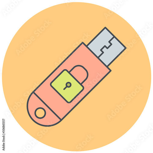 Secure Flash Drive Icon Design