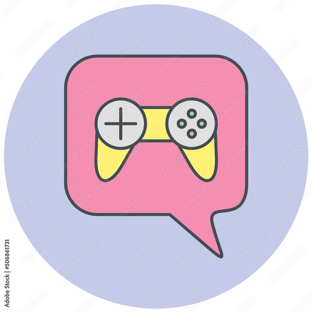 Naklejka premium Gaming Chat Icon Design