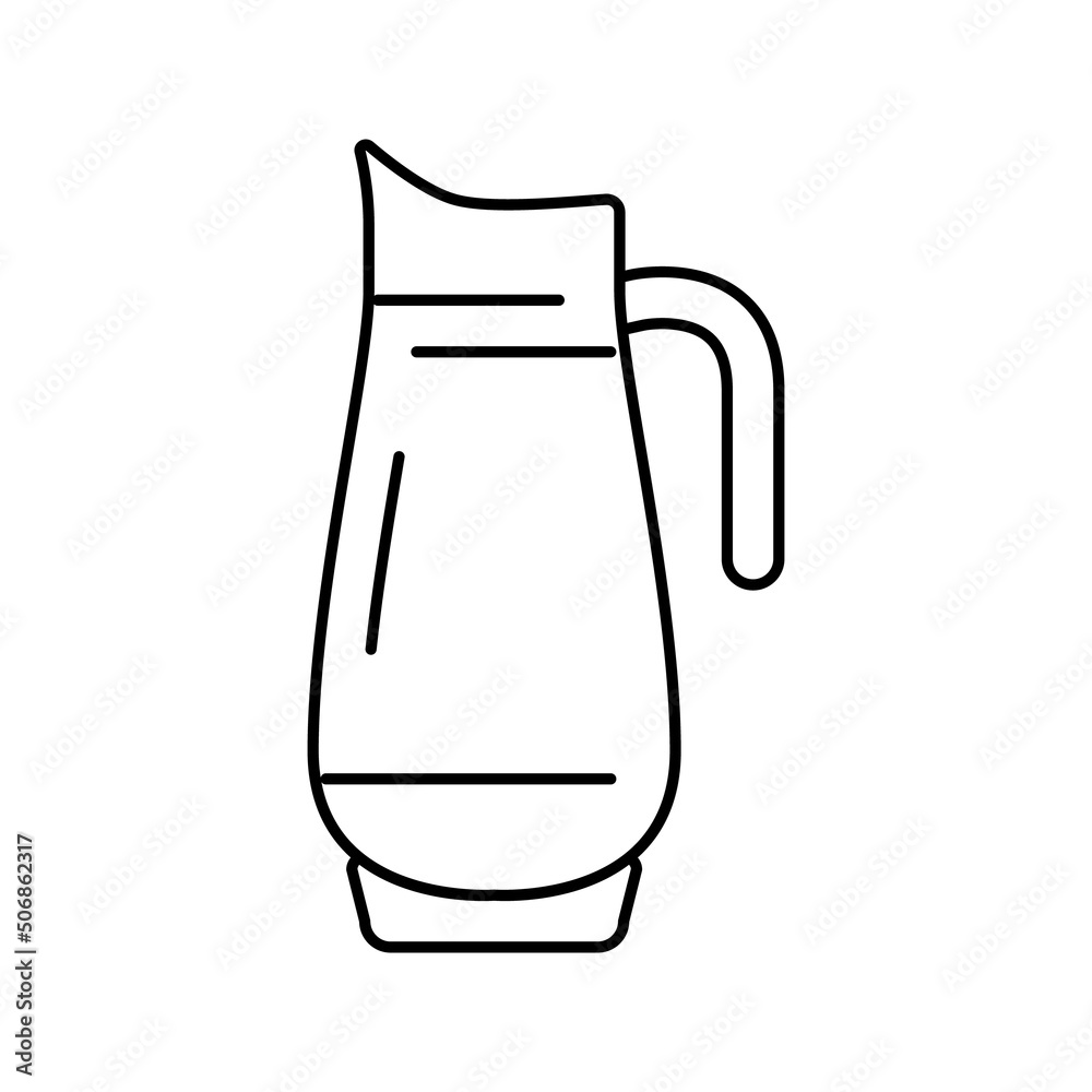 jug glass line icon vector illustration jug glass line icon vector illustration
